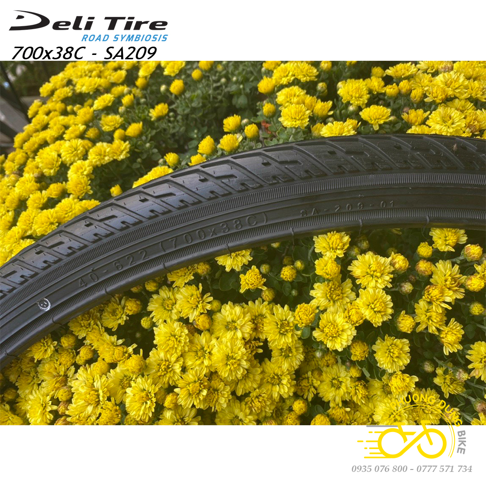 Lốp (Vỏ) xe đạp Deli Tire SA209 700x38C - 1 Chiếc