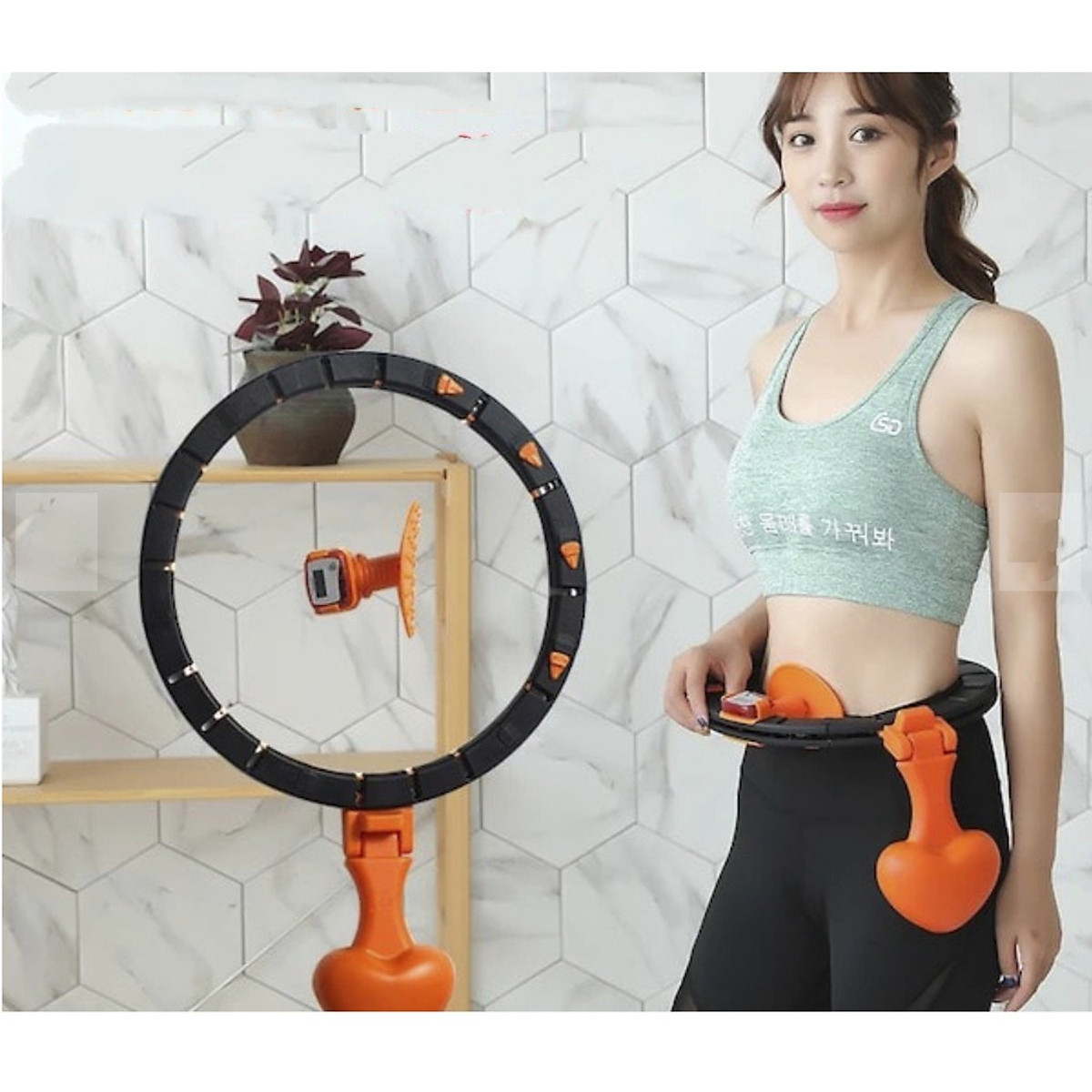 Vòng lắc eo giảm mỡ tự động - Vòng lắc giảm mỡ bụng HuLa Hoop, điều hòa nhịp tim, massage cơ bụng, tự động đếm A22