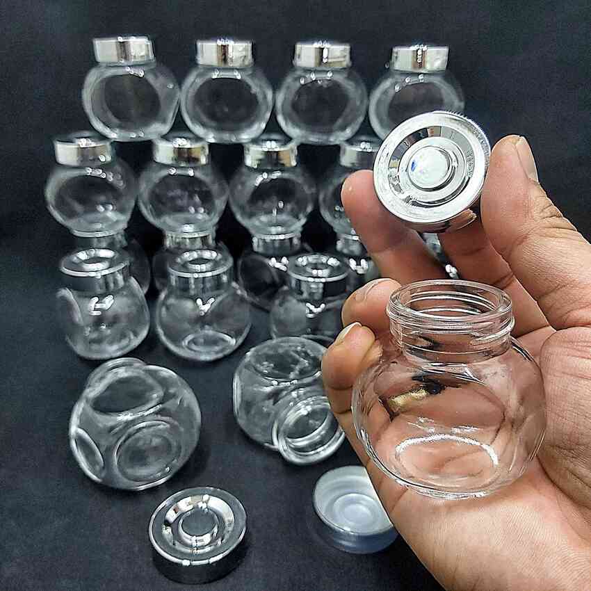 Tiny pot 50ml – Flat Ground shape – Lean design - combo 12 pots