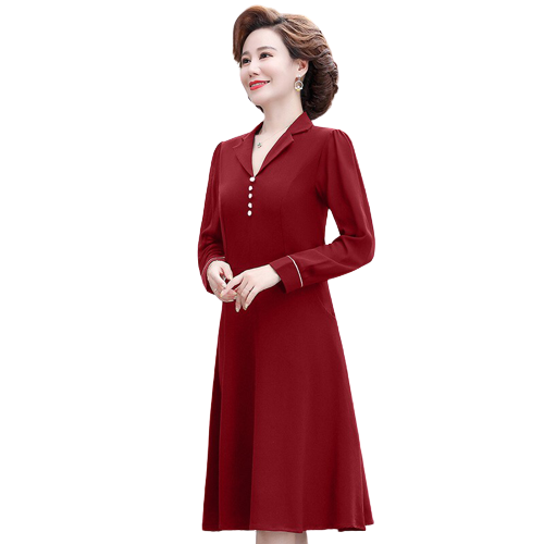 Đầm nữ trung niên dự tiệc sang trọng kiểu dáng suông thiết kế sang trọng thanh lịch nhẹ nhàng cho quý cô Thiên Tú Store -Lz.01517