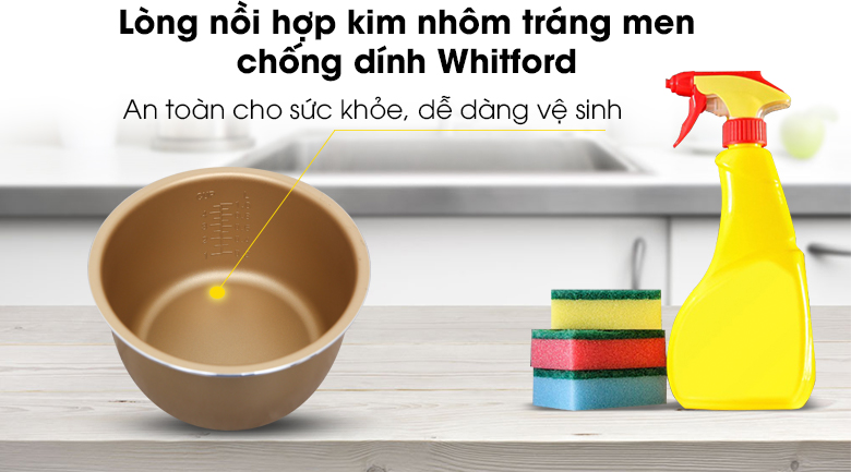Nồi Cơm Nắp Gài Sunhouse 1 lít SHD8208C