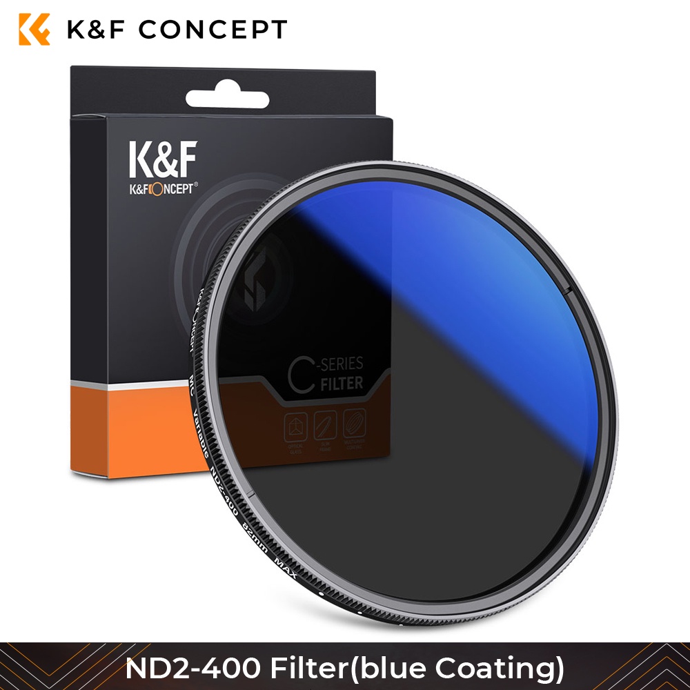 K&F Concept Variable ND2-ND400 Lens Filter Ultra-thin adjustable ND Filter 37-82MM