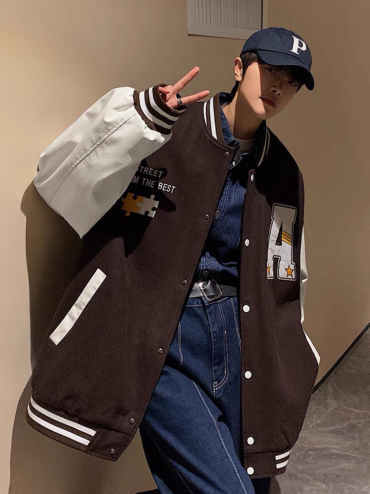 Áo khoác bomber Varsity A-23 Jacket nỉ nam nữ khoác ngoài áo dày dặn form rộng Unisex - Bóng chày Cao Cấp