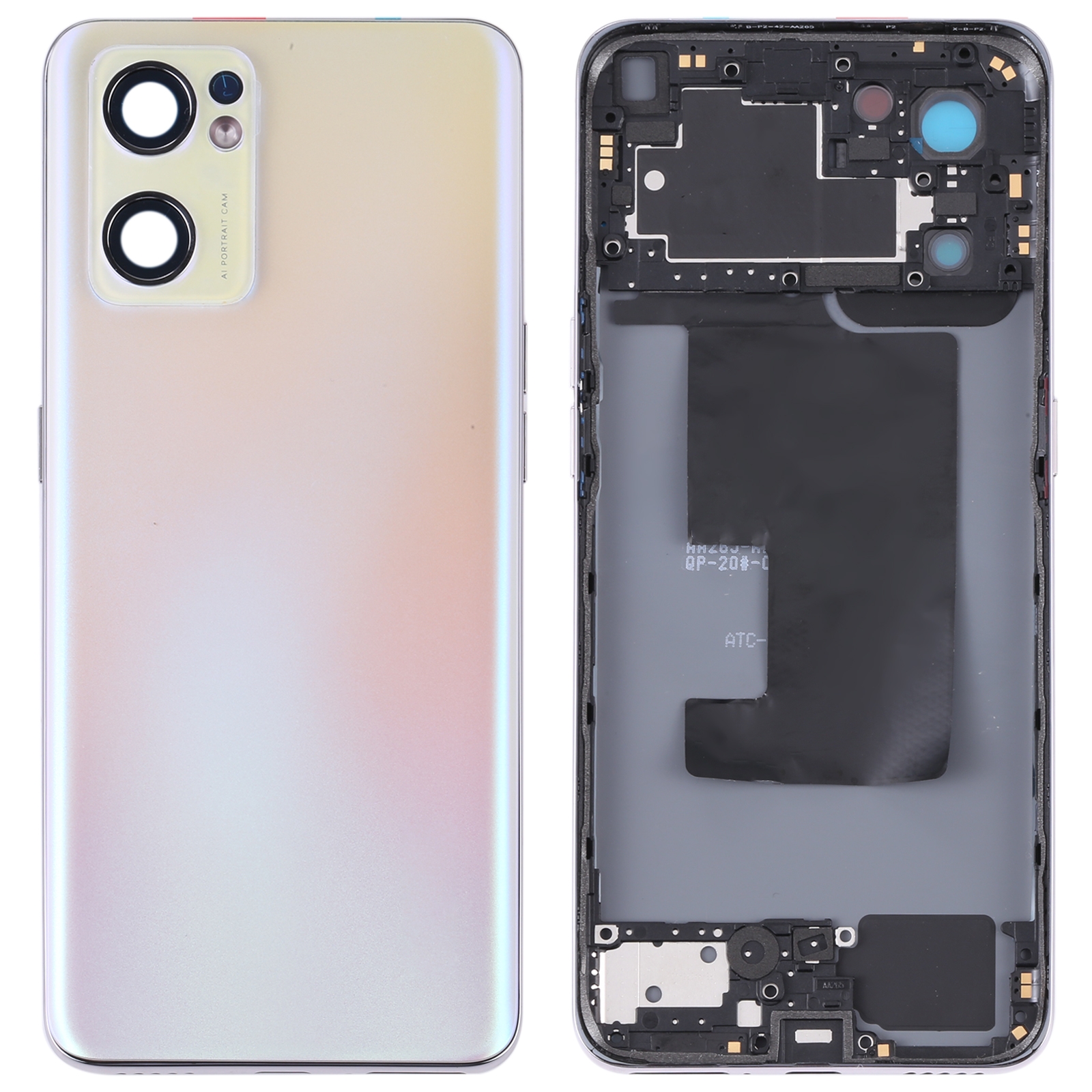 For oppo reno7 se 5g/find x5 lite pfcm00 cph2371 back cover with middle frame