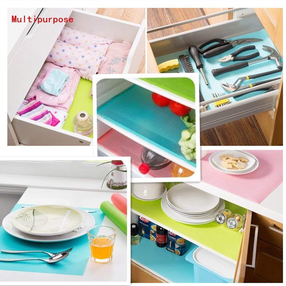 2 Pcs Kitchen Refrigerator Mat / Drawer Paper / Cabinet Wardrobe​​Moisture-Proof Pad / Waterproof Moisture-Proof Antibacterial Wardrobe mat