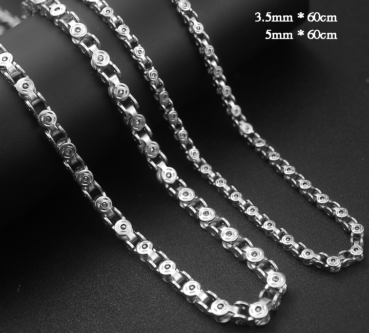 Dây chuyền nam inox kiểu xích chạm hình kim tiền trắng sáng, đep, không đen - Đem lại đẳng cấp phong độ cho người đeo