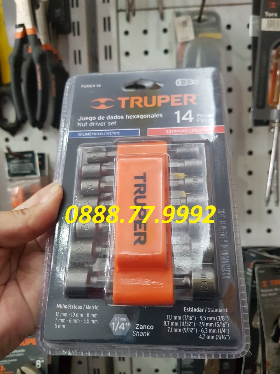 Đầu vít bắn tôn 14 chi tiết Truper - 12844