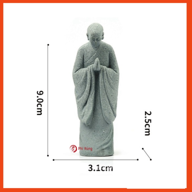 Tượng Chú Tiểu Bái Phật - Đá Sa Thạch