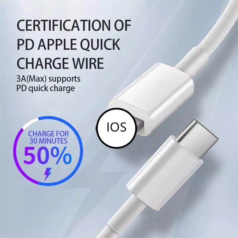 Fast Charging 20W USB-C Type-C Cable Cord Charger for iPhone 1M 2M Fast charging Cable [cchoice]