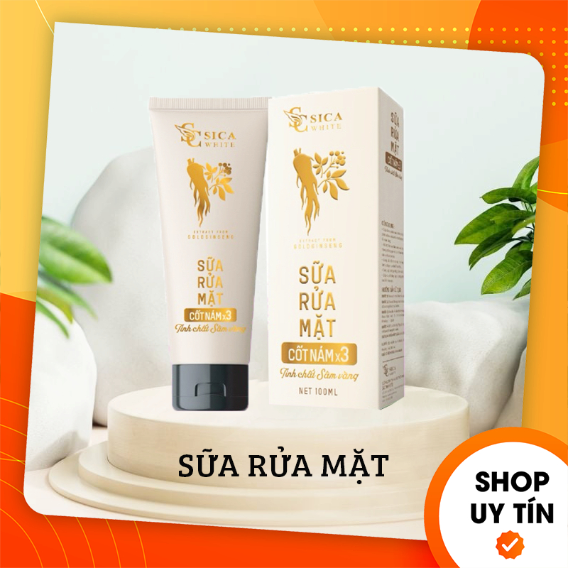 Sữa rửa mặt cốt nám x3 sica white tinh chất sâm vàng sicawhite