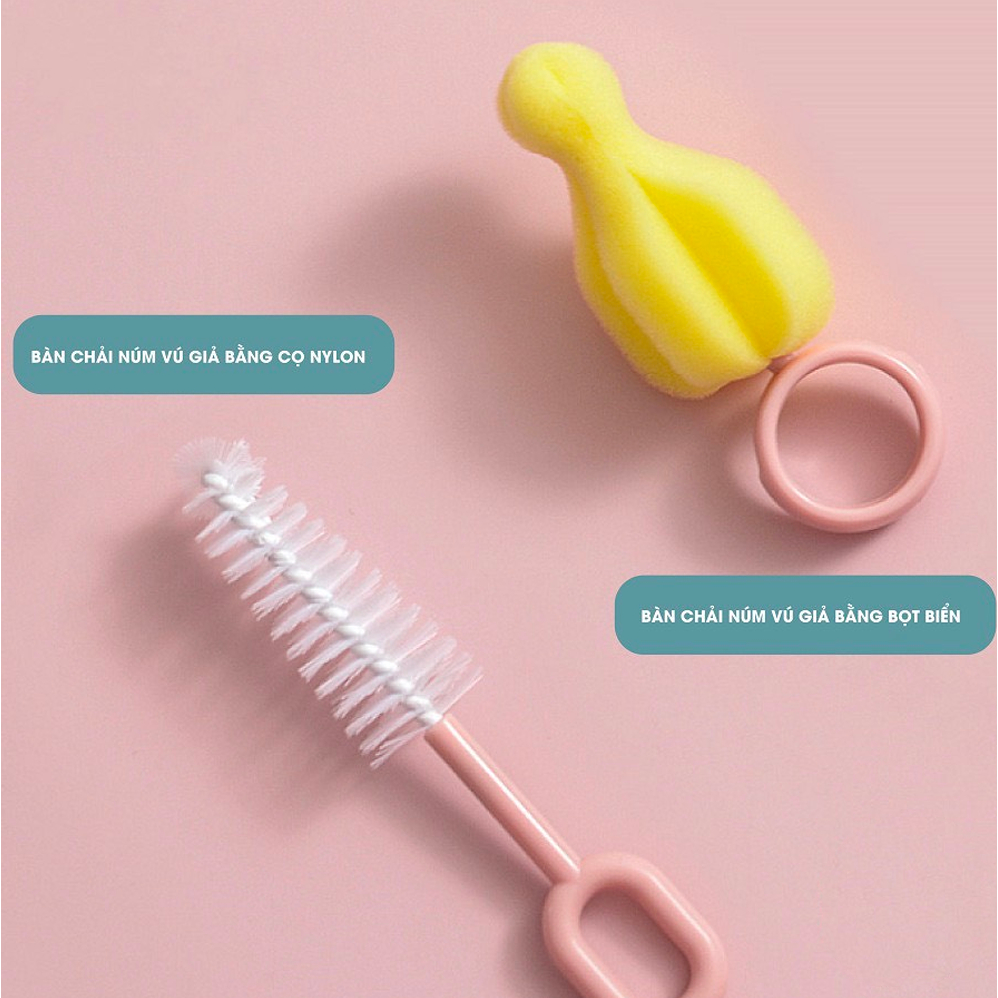 Bộ 6 Dụng Cụ Cọ Rửa Bình Sữa, Núm Ti