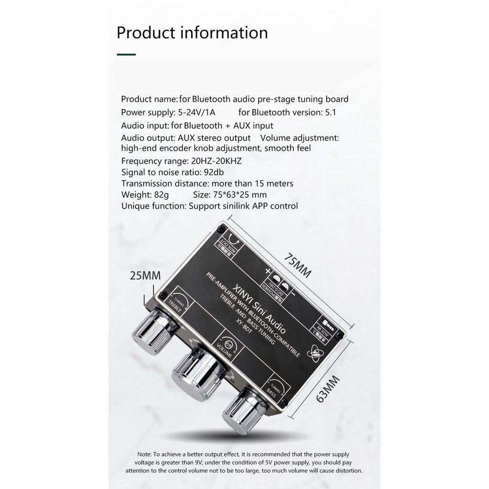 Mạch thu blutooth và giải mã âm thanh XY-BDT Bluetooth 5.1