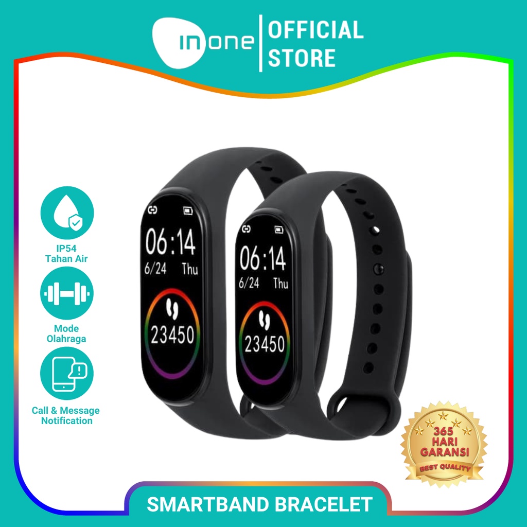 Inone Smartband Bracelet Black Bluetooth Fitness tracker Colour