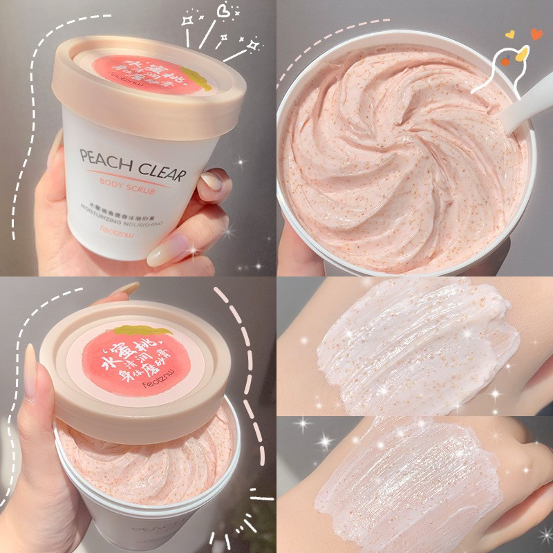 Kem tẩy da chết body đào heyxi