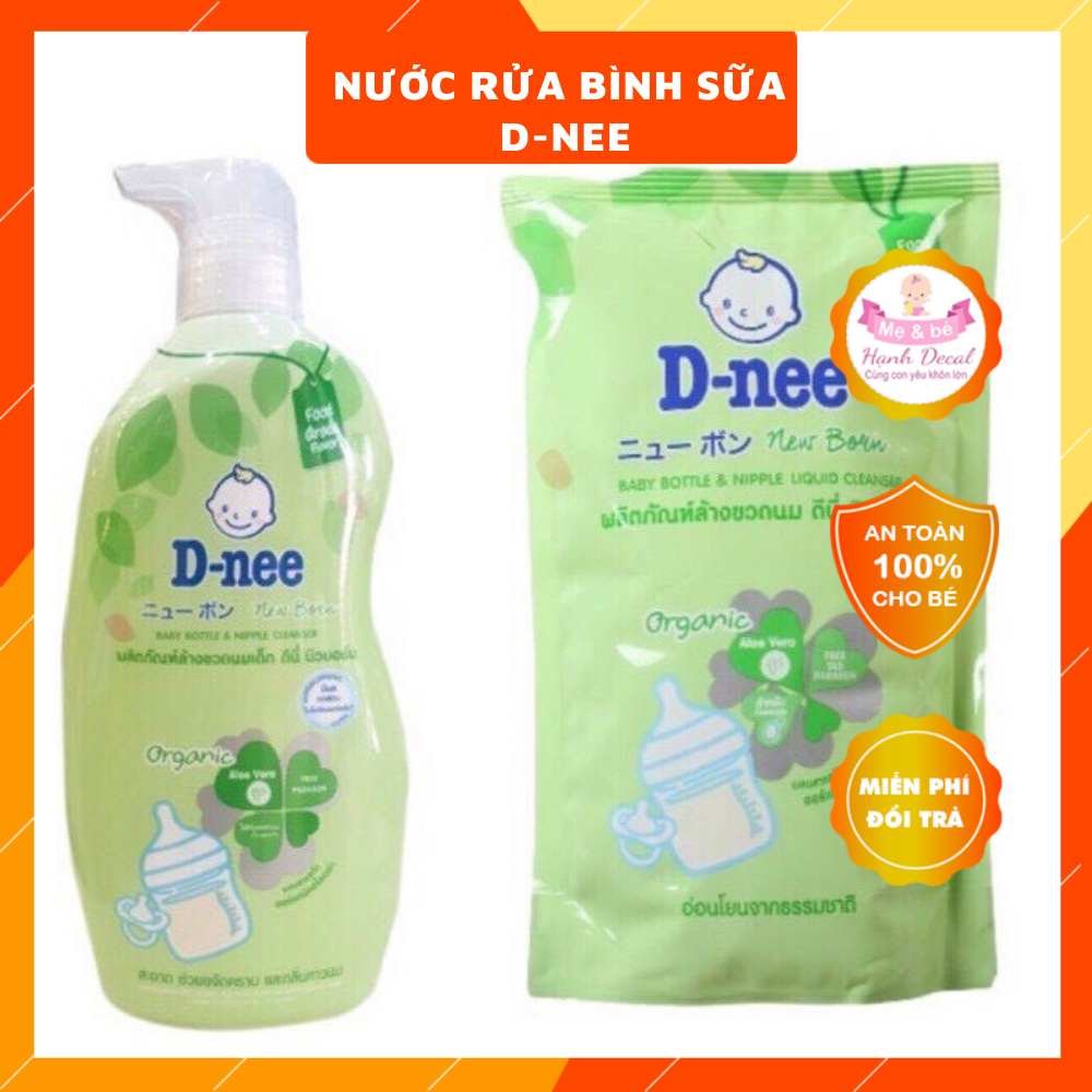 Nước rửa bình sữa Dnee Organic (dạng túi 550ml/ chai 600ml)