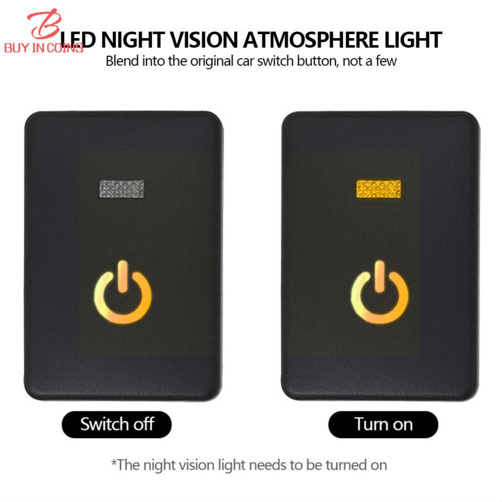 BC Đèn Sương Mù Công Suất LED DRL Cho Xe Hơi Nút Sưởi Gương Chiếu Hậu Công Tắc Phía Sau Đèn Xanh Lục Kèm Dây Cáp Cho Toyota Camry Prius Corolla
