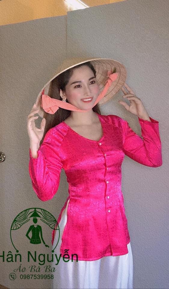 Áo bà ba gấm vân đá