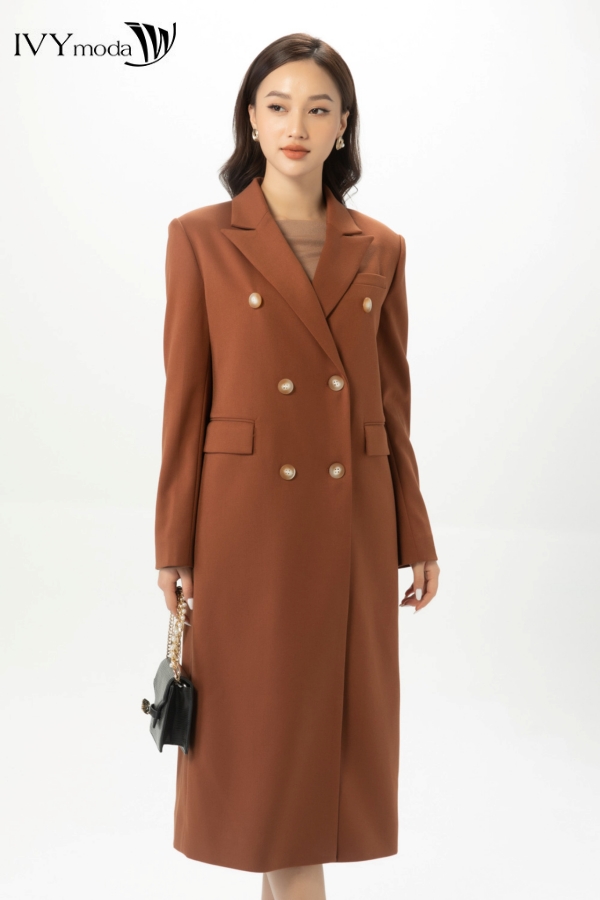 Áo khoác dạ dáng dài IVY Moda MS 71B9145