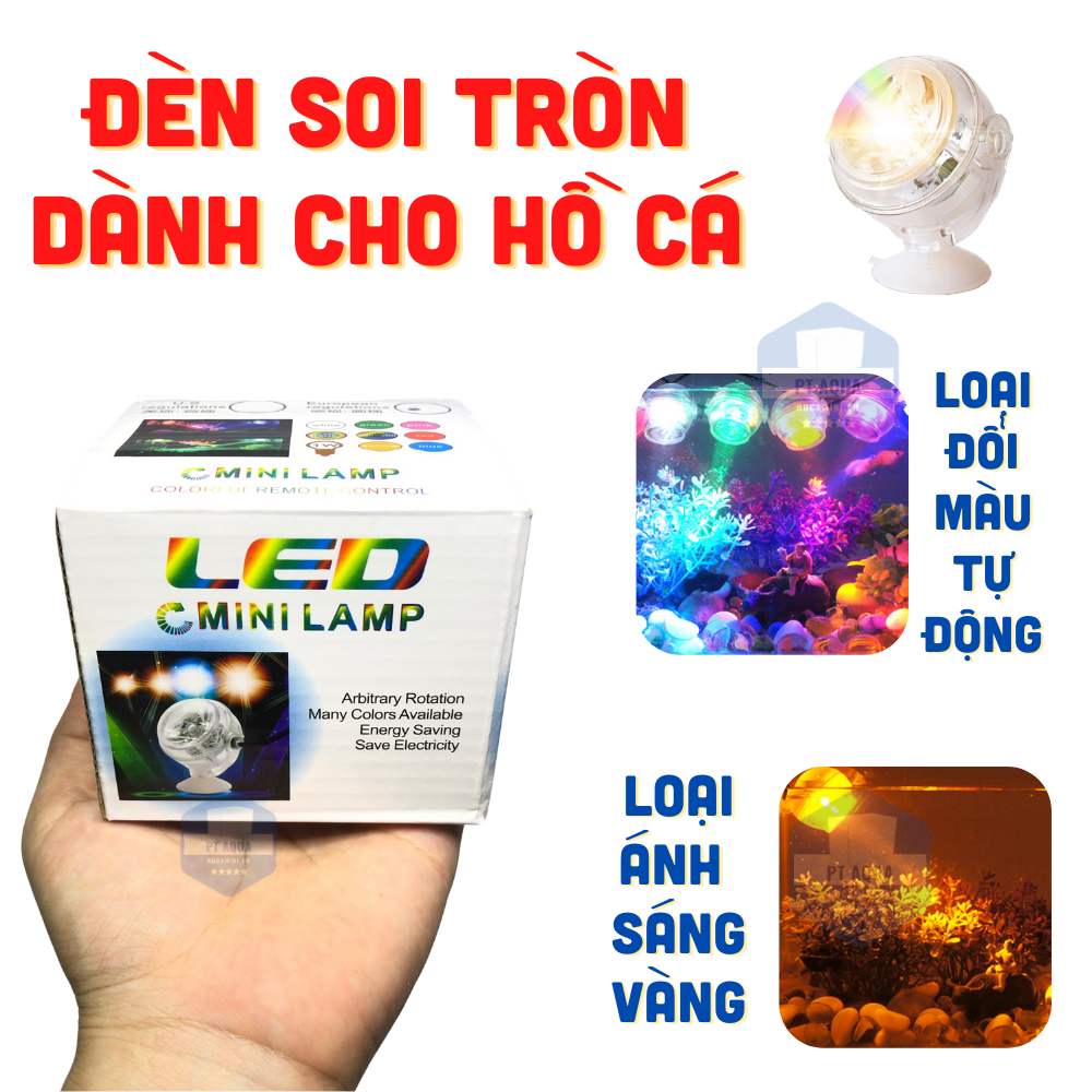 [Hoàn Tiền 10%] Đèn Tròn soi bể cá hiệu ứng đẹp các loại