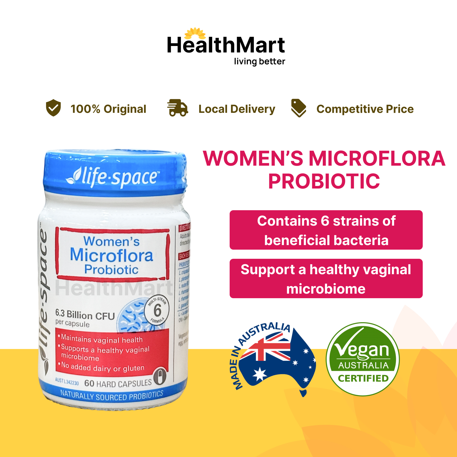 [SG] Life Space Women Microflora Probiotics, 60 Capsules (Vegetarianfriendly) Lazada Singapore