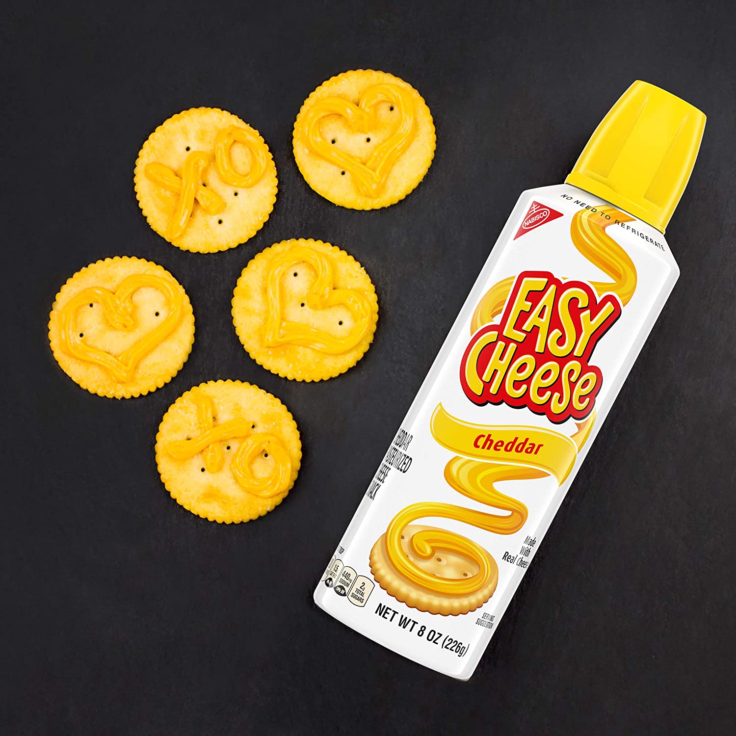Bottle of Cheese Spray Easy Cheese Cheddar Cheese Snack, 226g (8oz)