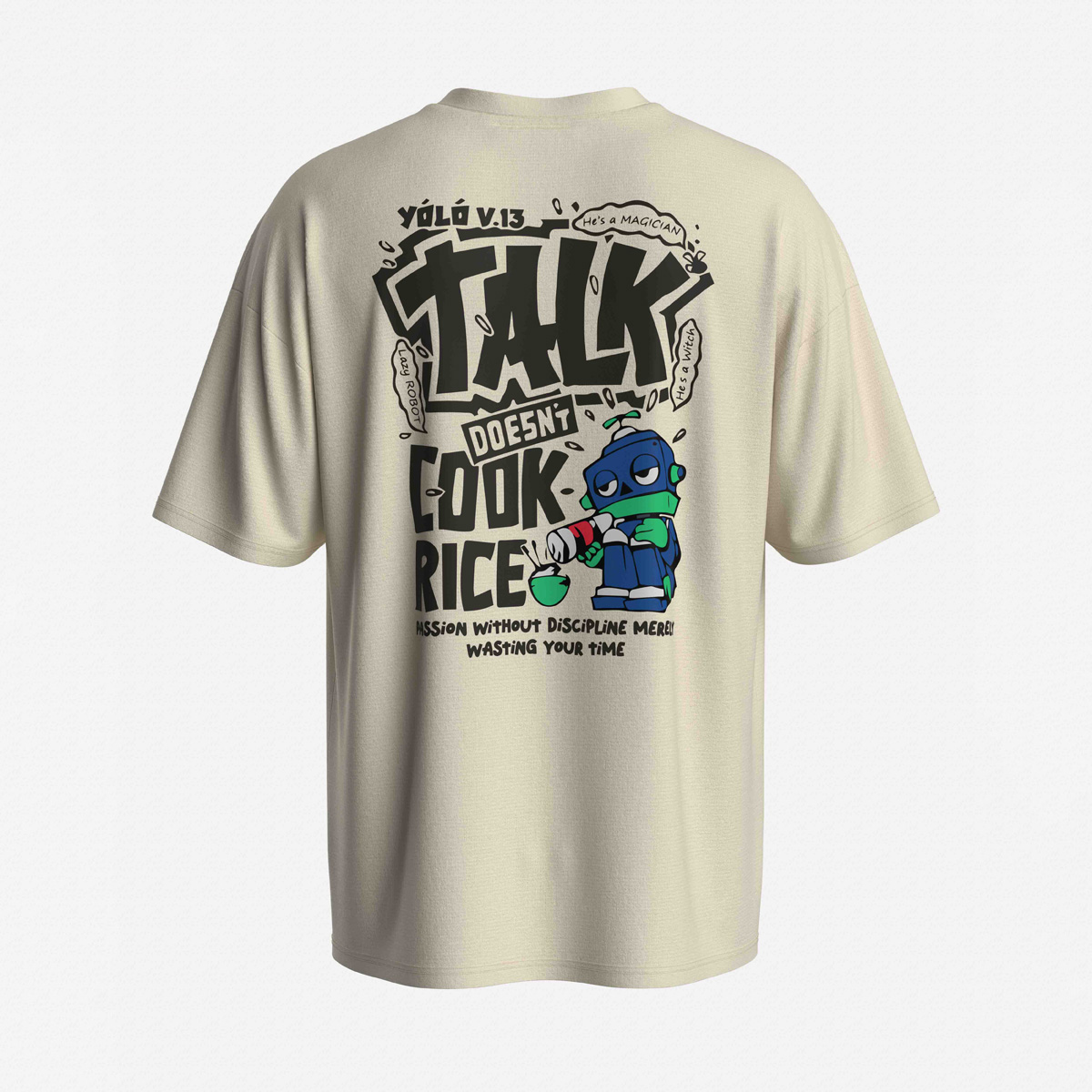 TORR Ivory Drop Shoulder T-shirt.