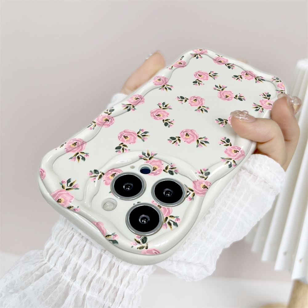 FELMYST%20for%20OPPO%20A5%202020%20A9%202020%20Back%20Cover%20Pink%20Flowers%20Pattern%20Soft%20Texture%20Wavy%20Edge%20Silicone%20Phone%20Case%20-%20Image%206