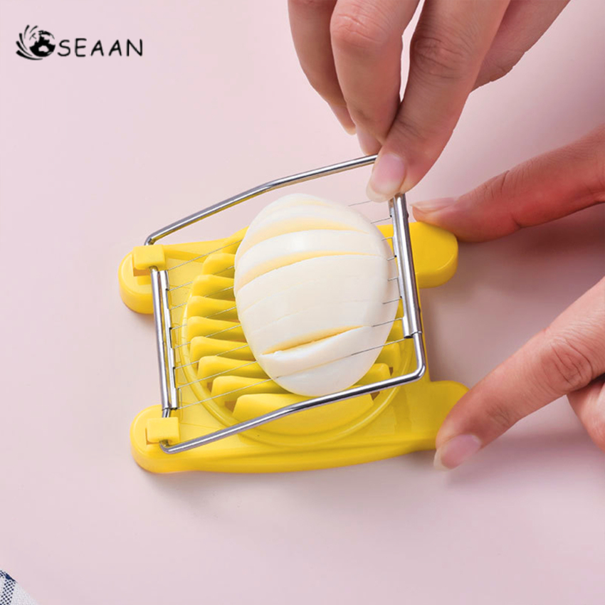 Home Kitchen Egg Cutter Stainless Steel Boiled Egg Slicer Multifunctional Egg Divider Creative Kitchen Accessories Gadget