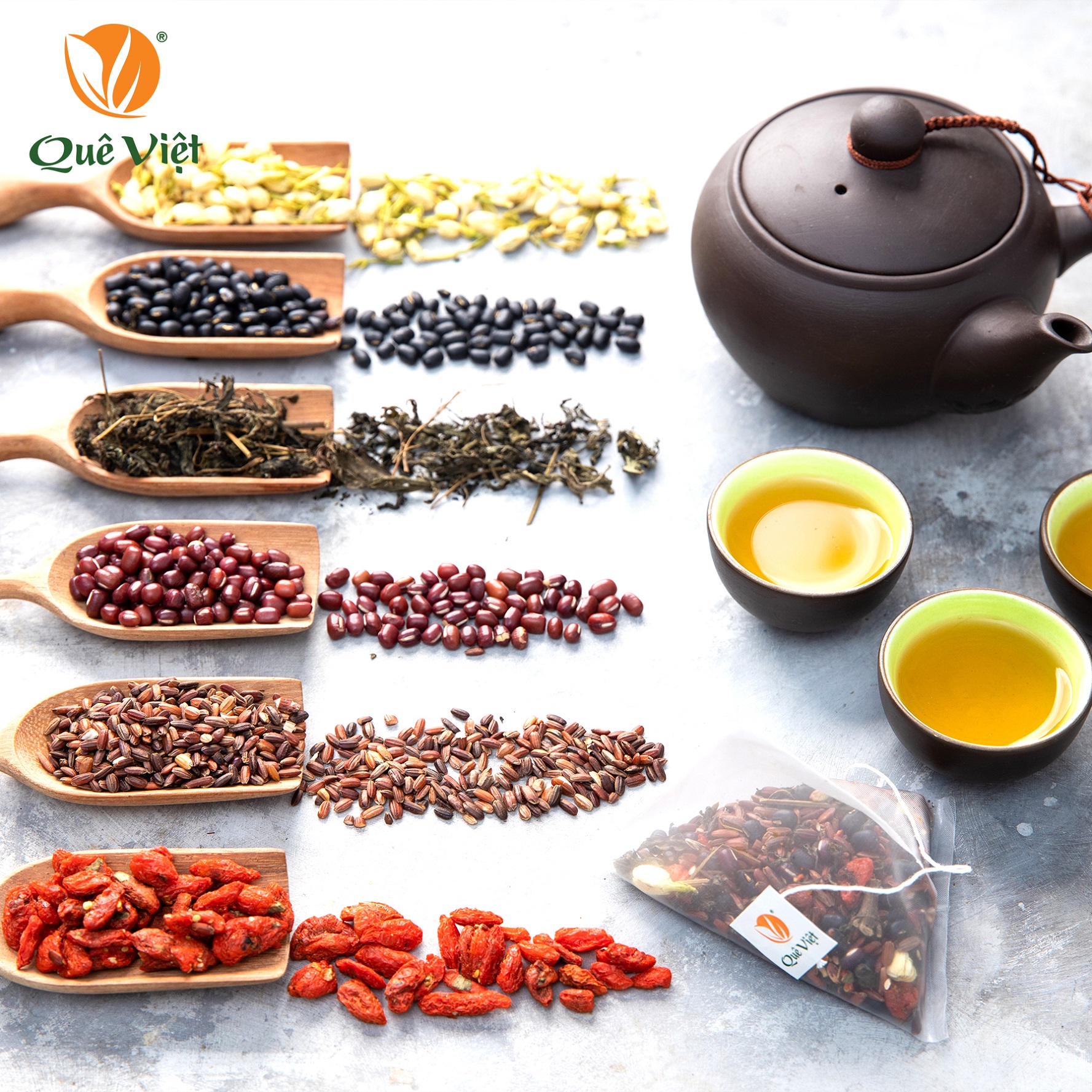 Hộp Trà Gạo Lứt Quê Việt 600gr