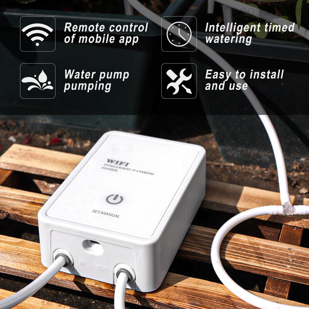 Tuya WIFI Automatic Watering Device Intelligent Timed Drip Irrigation System Support Remote APP Control for Garden Terrace Potted Plants