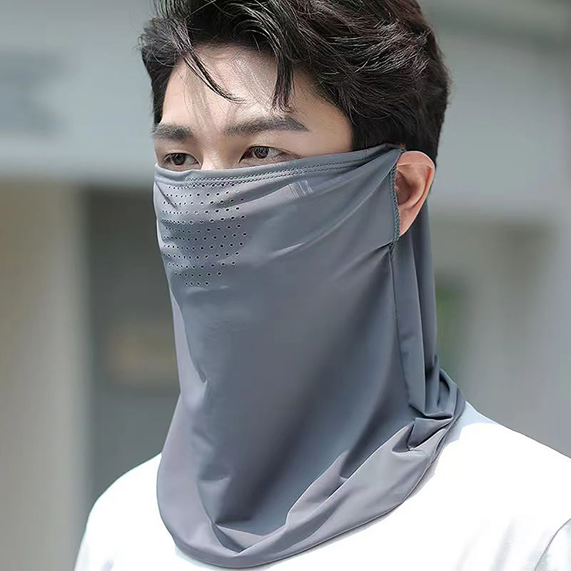 Summer Sunscreen Ice Silk Mask Neck UV Protection Face Cover Sunscreen Face Caps STARLITE. 