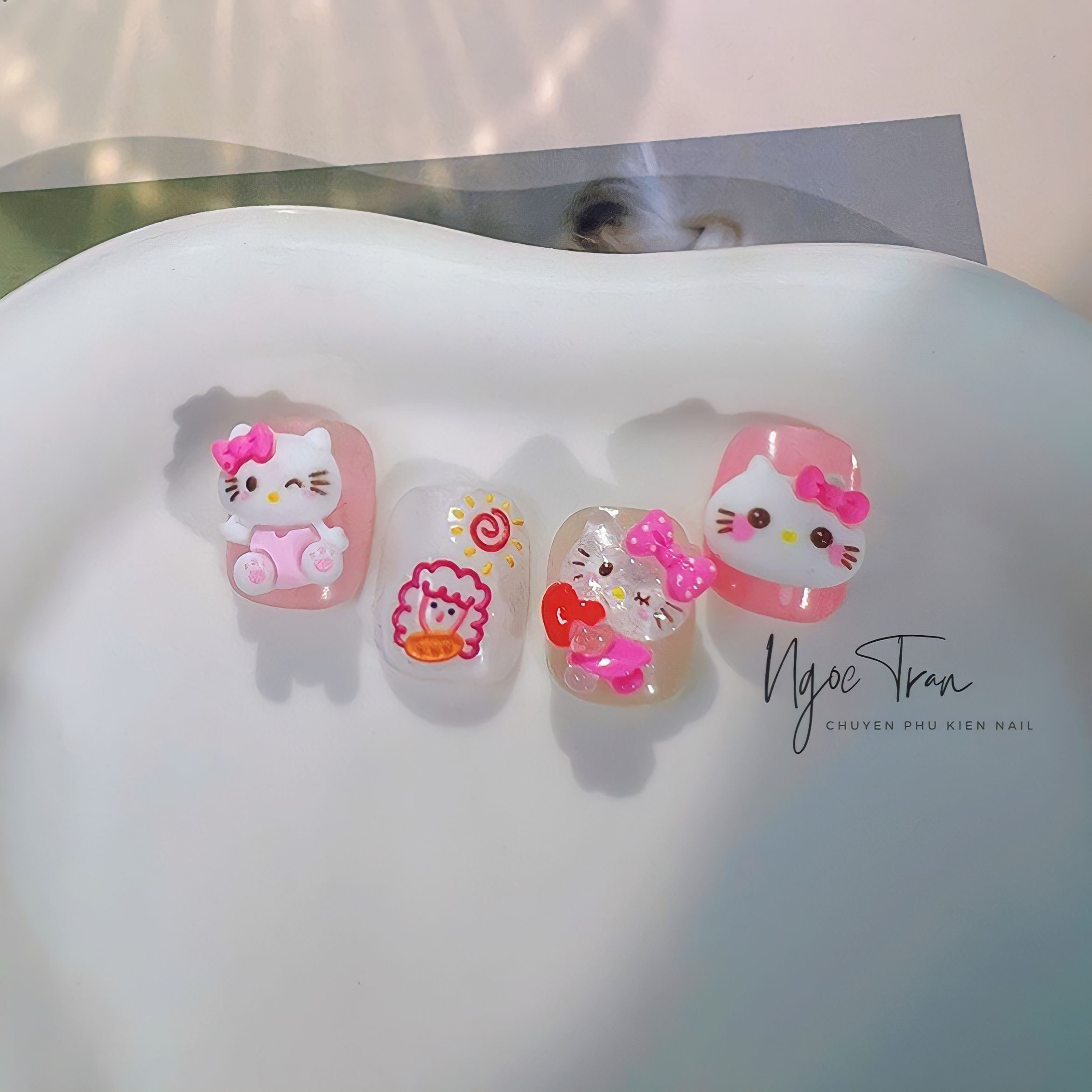Charm Hoạt Hình HELLO KITTY | Trang Trí Móng Tay