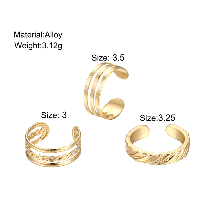 【Shop the Latest Trends】 3PCS Fashion Ins Open Toe Rings For Women Adjustable Simple Minimal Hollow Summer Beach Smooth Feet Ring Jewelry On Foot ZHANGNA.