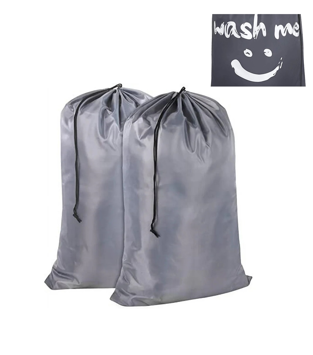 Wash Me Travel Laundry Bag, Machine Washable Dirty Clothes Organizer, Large Enough to Hold 4 Loads of Laundry, Easy Fit a Laundry Hamper or Basket XL