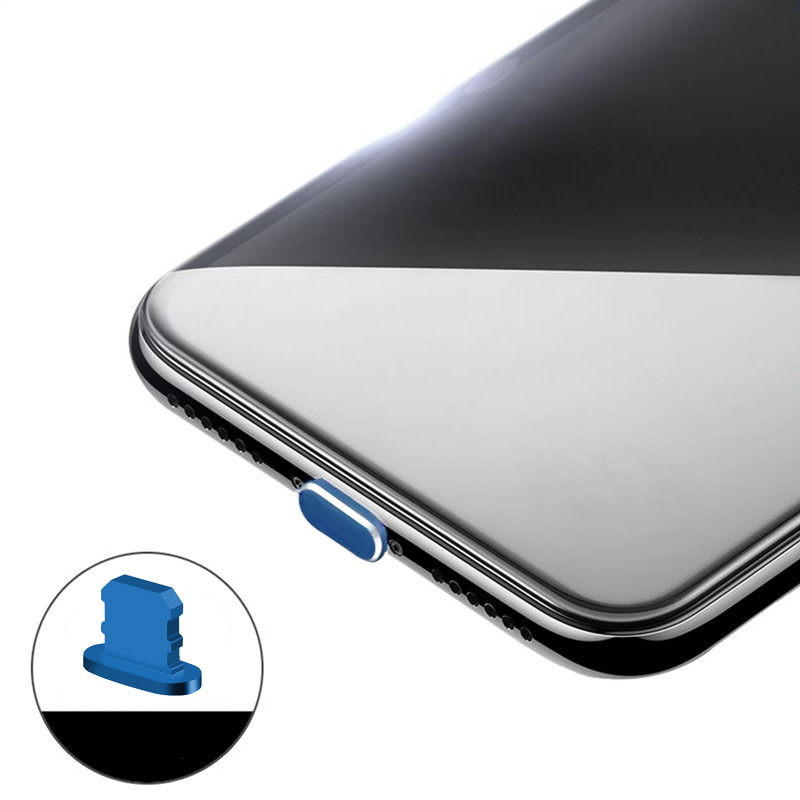 Aluminium Alloy Dust Plug Stopper USB Charging Port Dustproof Cover Protector Metal Compatible with Iphone