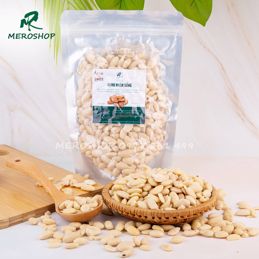 500GRAM HẠNH NHÂN TRẮNG - HẠT SỐNG LÀM SỮA KHÔNG CẦN BÓC LỤA