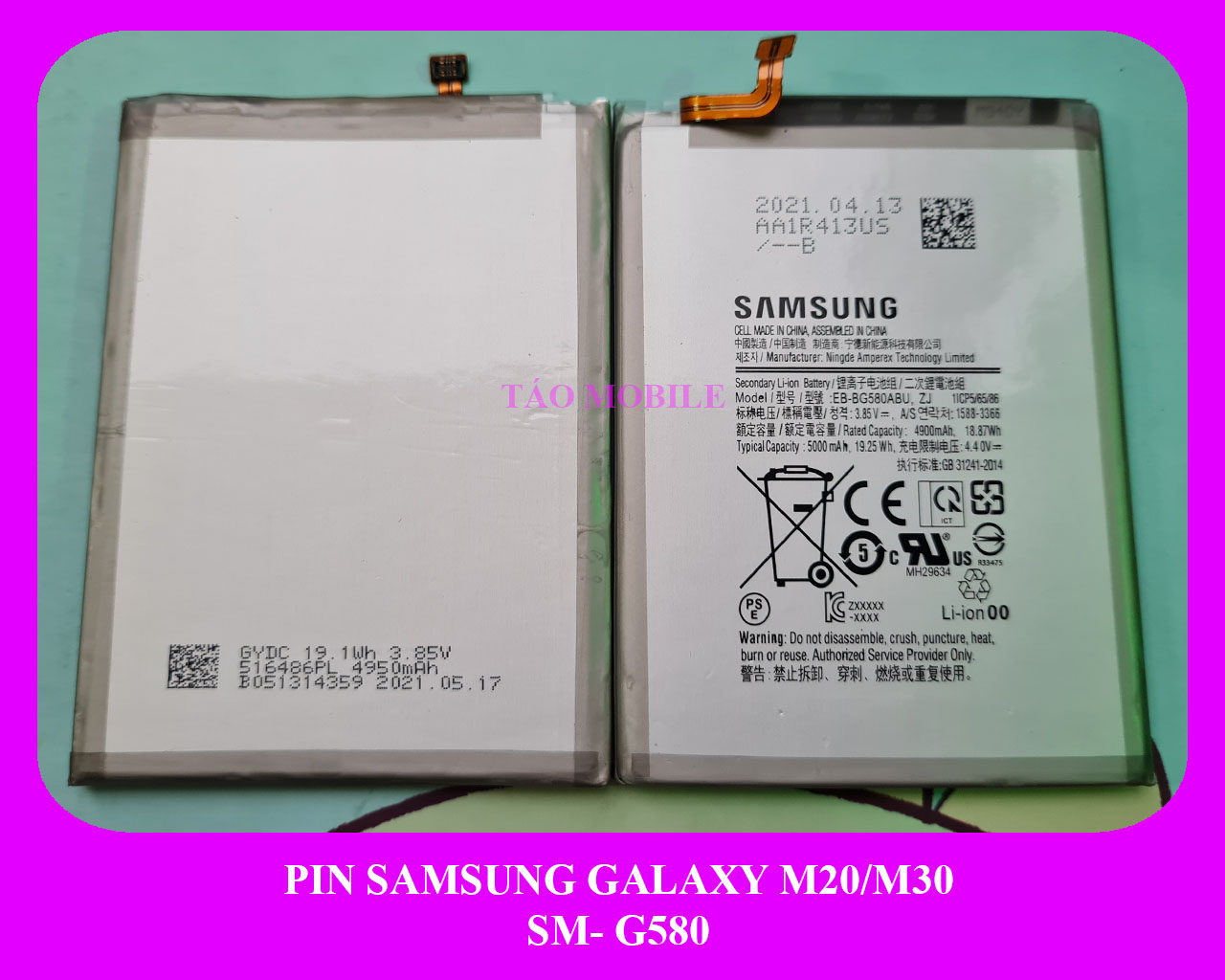 Pin Samsung Galaxy M20 M30 zin công ty