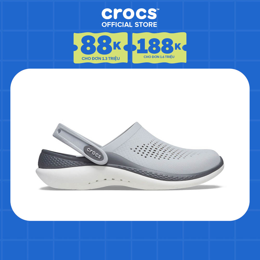 Giày Clog Unisex Crocs Literide 360 - Light Grey/Slate Grey
