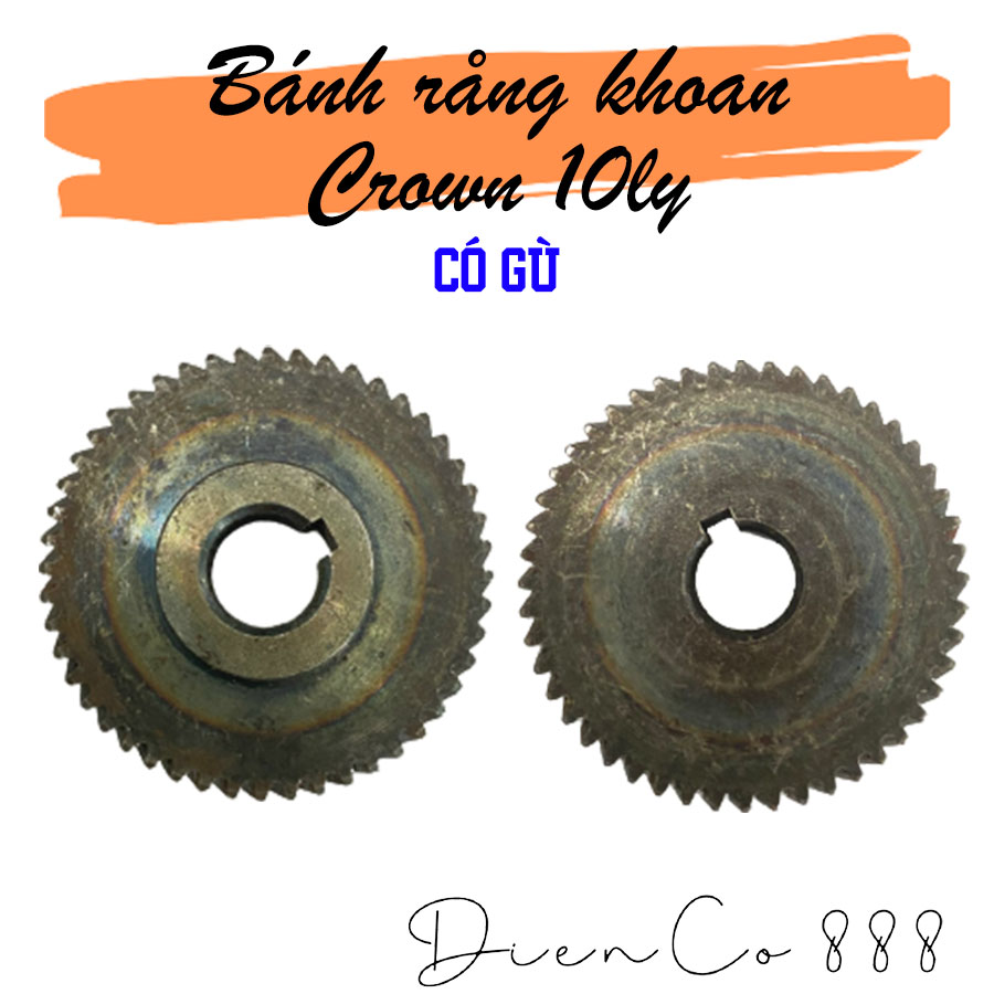 (Cylindrical Gear) Nhông bánh răng khoan Crown 10ly 48 răng kích thước 10x41mm không gù
