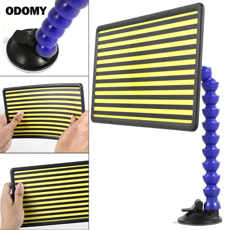 Paintless Dent Repair Tools Line Board Dent Reflector with Adjustable Holder and Suction Cup Base Car Dent Repair Tool Paintless Dent Repair Reusable Line Reflector Board Tool