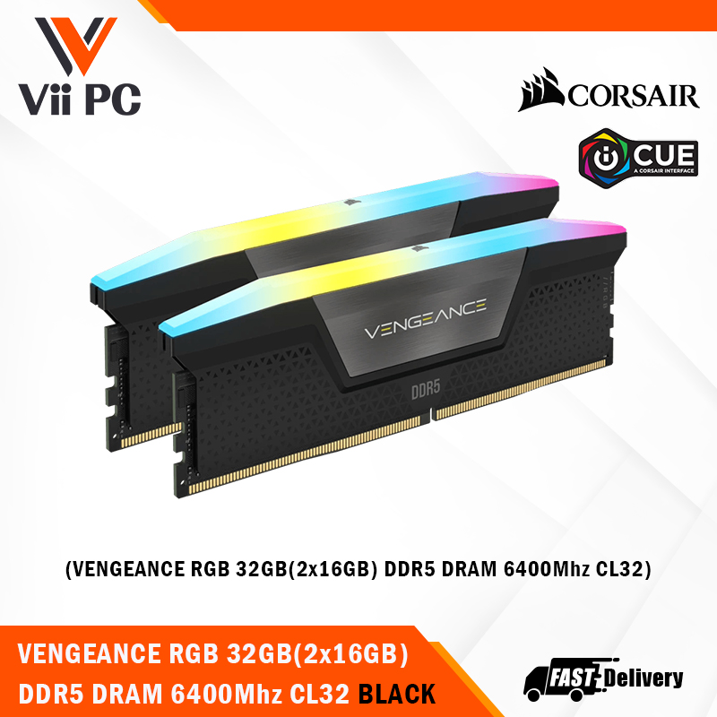 CORSAIR VENGEANCE RGB 32GB(2x16GB)/64GB(2x32GB) DDR5 DRAM 6400Mhz