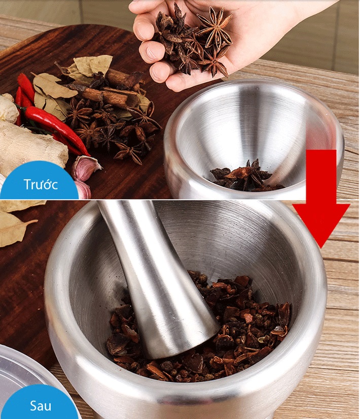 Bộ Chày Cối Inox Sus 304 1kg6