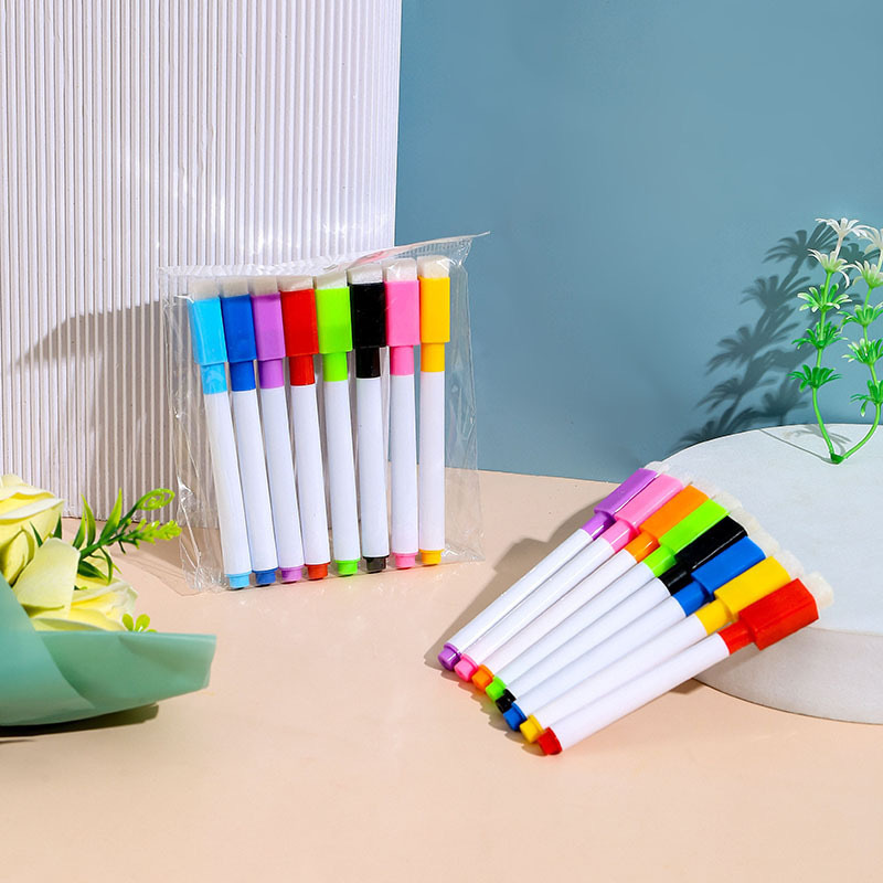 Erasable washable color core black core whiteboard pen creative with brush water-based environmental protection small size erasable pen student painting wholesale