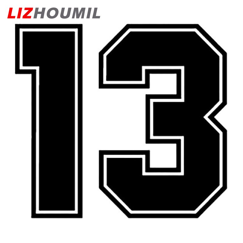 LIZHOUMIL Car Sticker Number 13 Funny Car Sticker Creative Colorful Car Rear Window Motorcycle Decoration Sticker