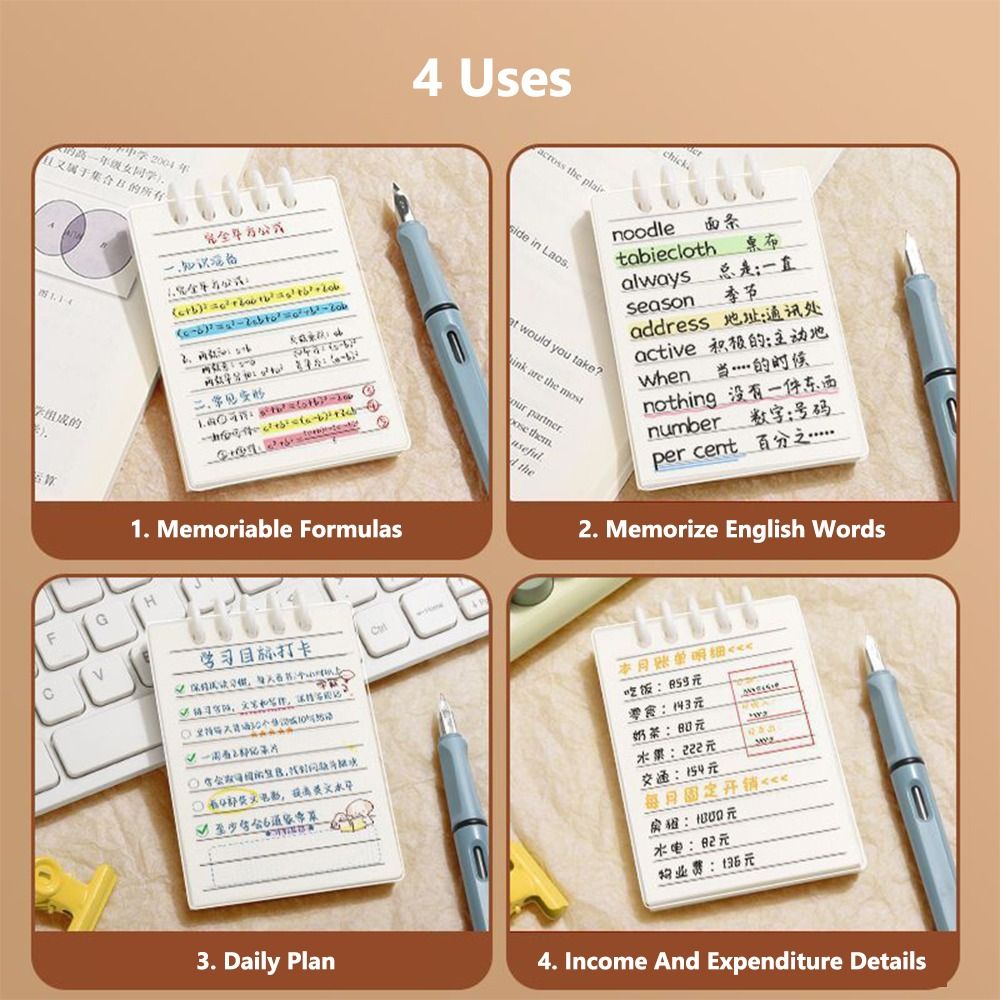 New A7 Pocket Notebook Loose-leaf Square Notepad Horizontal Line Inner ...