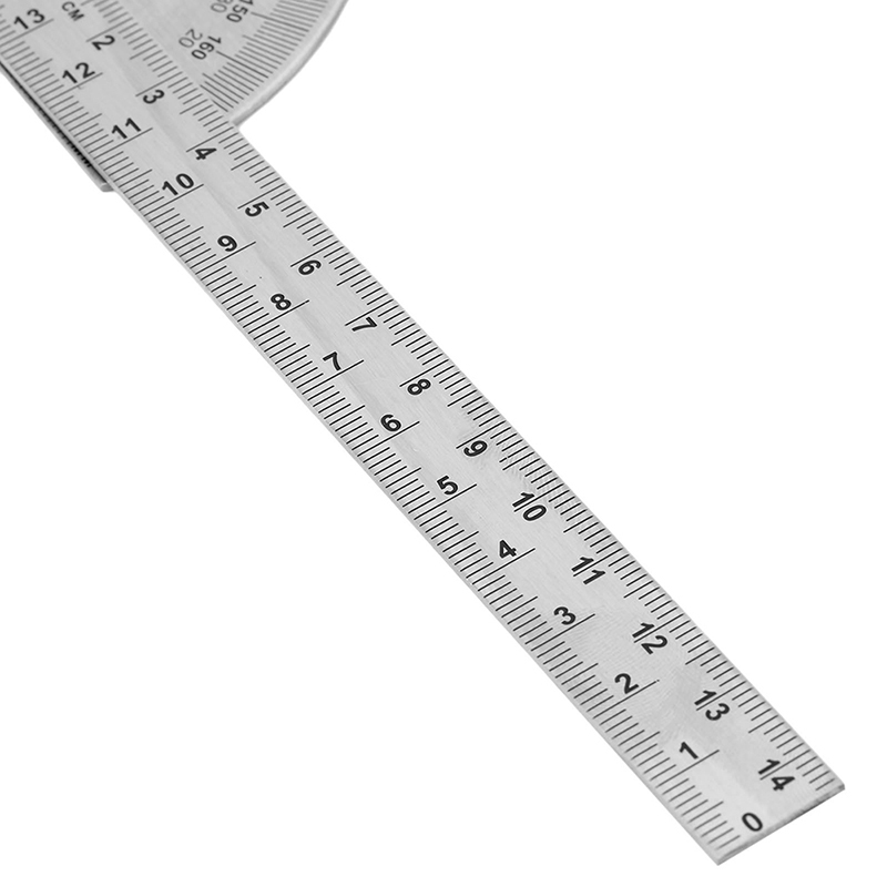NEW ARRIVAL SUN 15cm 180 Degree Adjustable Protractor multifunction stainless steel angle ruler