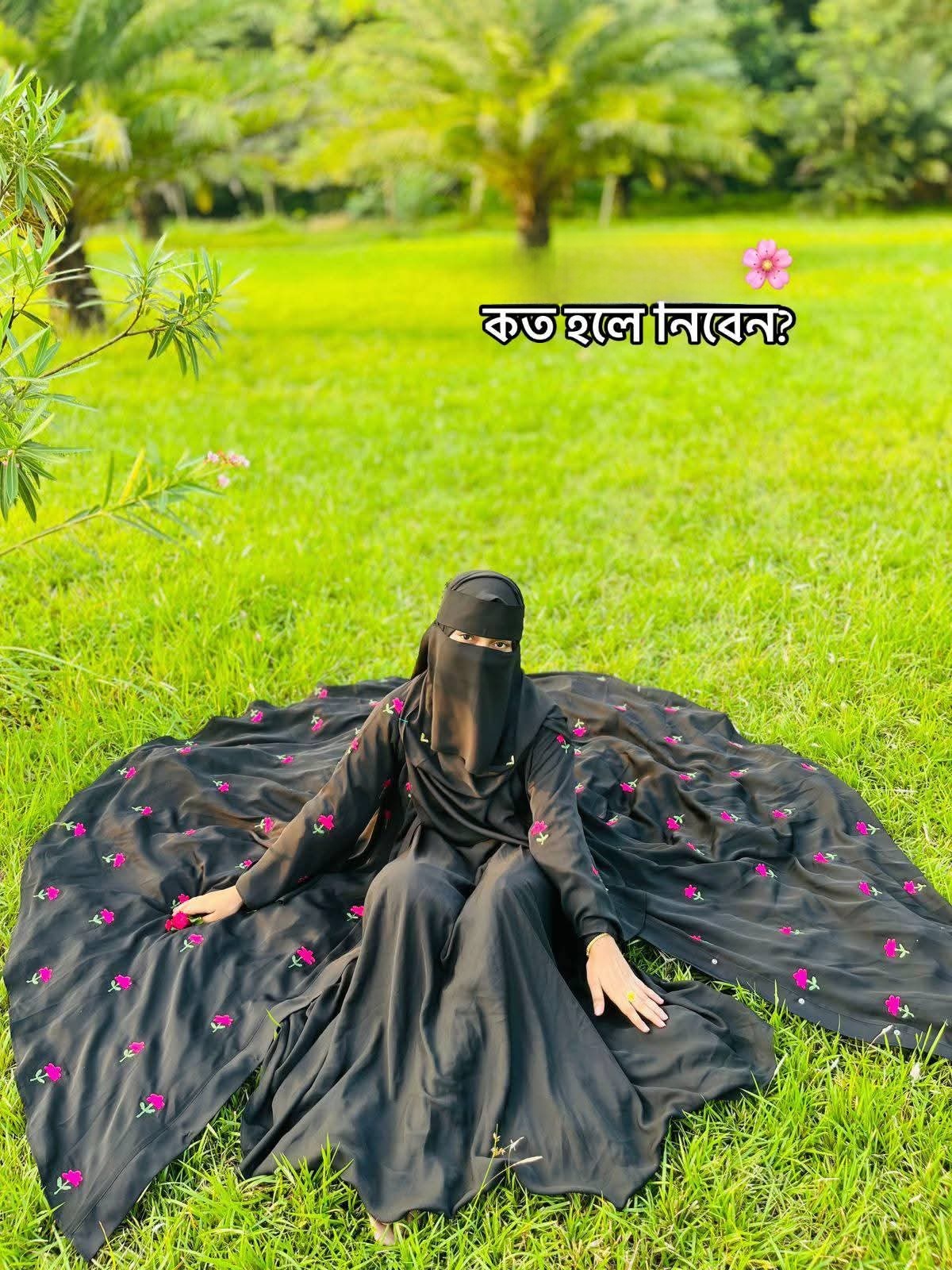 burka dobai cerry febris embroidery koti borka