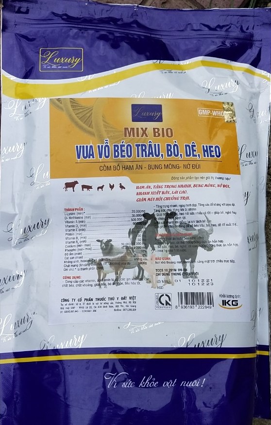 Bột vỗ béo cho Trâu Bò Dê Heo-Chât lượng tốt loại 1kg