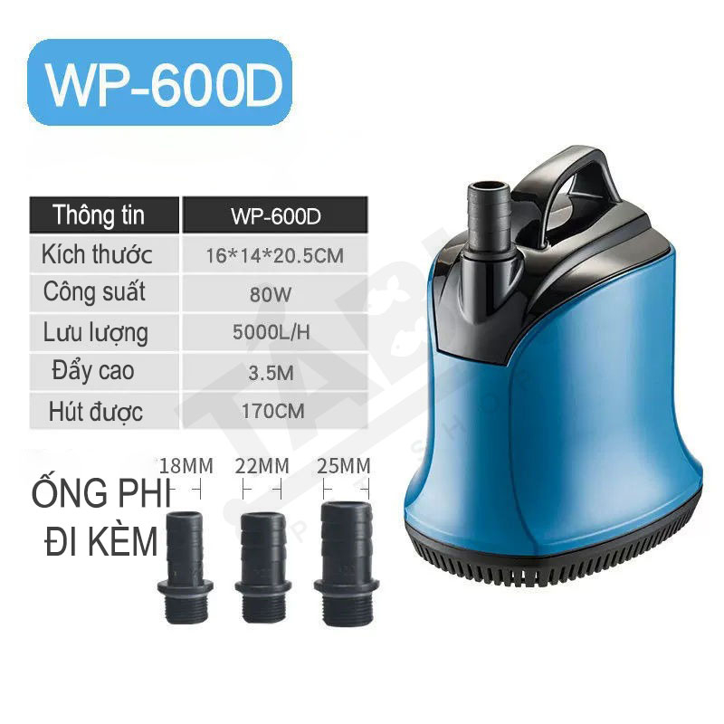 Máy bơm đáy sobo wp-600d, wp-700d cho hồ cá, bể cá thuỷ sinh