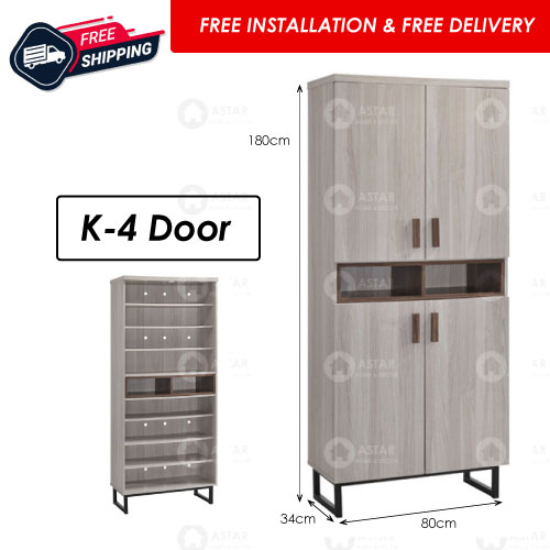 [Furniture Amart] WOODEN TALL SHOE SHOE RACK 4 DOOR 2 DOOR 6